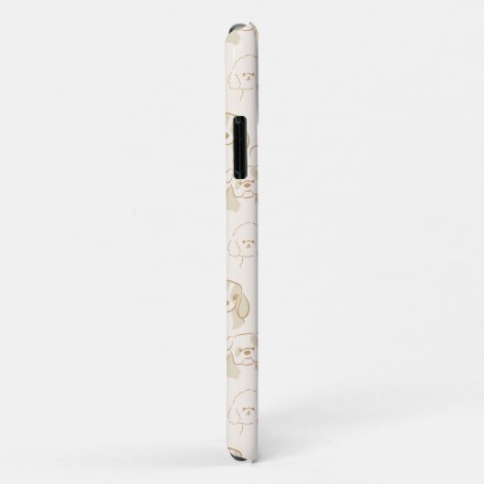 Neutrale Pop Dog Patroon Elegant Monogram Case-Mate iPhone Case (Achterkant/rechts)