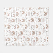 Neutrale Rainbows Name Blanket Fleece Deken (Voorkant (Horizontaal))