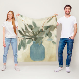 Neutrale regeling - Stemmed Leaves Fleece Deken