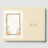 Neutrale rustieke botanische bruiloft gastenboek (Achterkant)