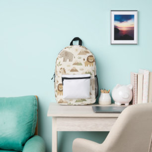 Neutrale Safari Luxe Kinder Rugzak Patroon