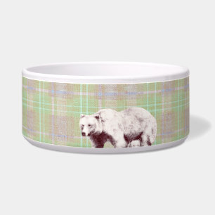 Neutrale Salie Plaid Beer Voerbakje
