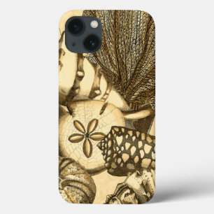 Neutrale schelpen en koraalcollectie iPhone 13 hoesje