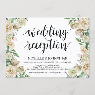 Neutrale Spring Elopement Reception Kaart
