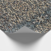 Neutrale stenen robbelstenen symbolisch patroon cadeaupapier (Hoek)