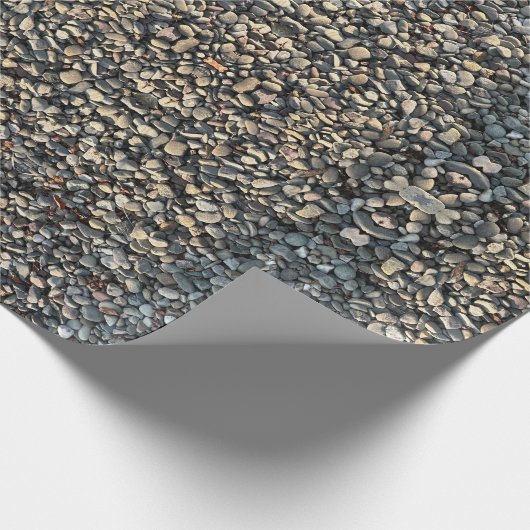 Neutrale stenen robbelstenen symbolisch patroon cadeaupapier (Hoek)