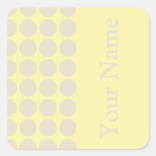 Neutrale Stippen maken met naamtekst Vierkante Sticker