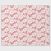 Neutrale stoffen - Poppies roze Cadeaupapier (Vlak)
