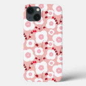 Neutrale stoffen - Poppies roze Case-Mate iPhone Case (Achterkant)