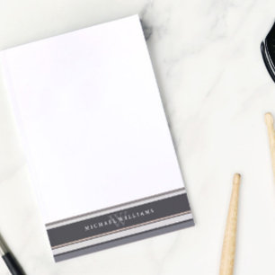 Neutrale strepen, monogrammen post-it® notes