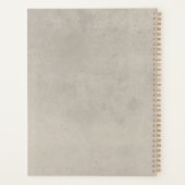 Neutrale Tan Wildbloemen Moderne bruiloft Planner (Achterkant)