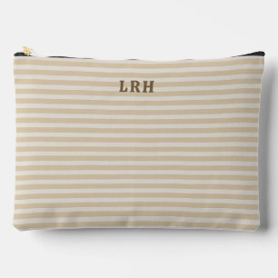 Neutrale Tannière Streep Vintage Kleine Initiaal M Etui