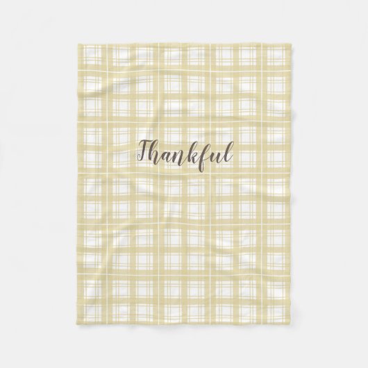 neutrale tartan-herfst fleece deken (Voorkant)