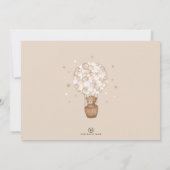 Neutrale Teddy Bear Balloons 1e verjaardag Kaart (Achterkant)