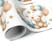 Neutrale Teddy Geslacht Onthulling Cadeaupapier (Rol Hoek)