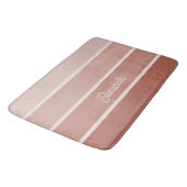 Neutrale Terracotta | Ombre Strepen met Script Badmat (Gekanteld)