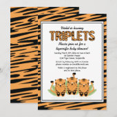 Neutrale tijgerdriplets Baby shower Kaart (Voorkant / Achterkant)