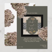 Neutrale Tinten Bloem Kaart (Voorkant / Achterkant)