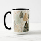 Neutrale tinten boeiend kerstmagie mok (Links)