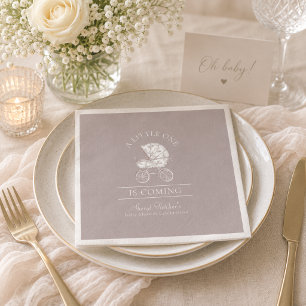 Neutrale Toile de Jouy Baby Shower Servet