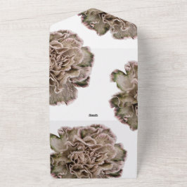 Neutrale Tonen Bloemen Alles In Een Trouwuitnodigi All In One Uitnodiging