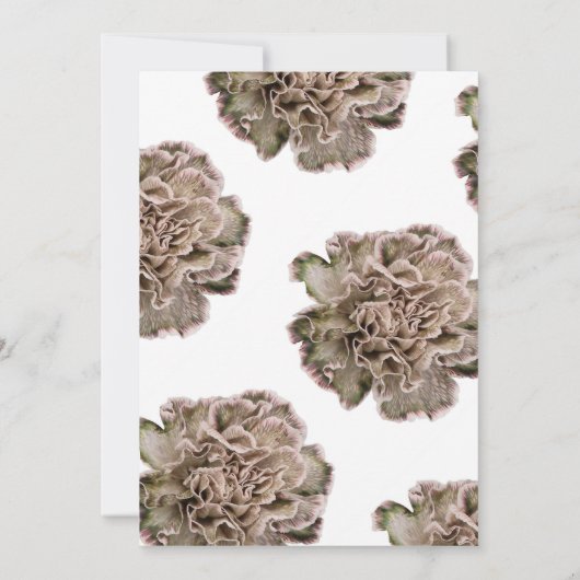 Neutrale tonen Bloemen Kaart (Achterkant)