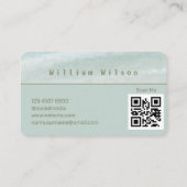 Neutrale toon minimalistische QR Code Professional Visitekaartje (Achterkant)