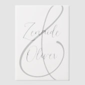 Neutrale Trouwnamen Uitnodiging Vellum Overlay (Voorkant)