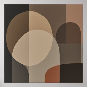 Neutrale vergadering warme minimalistische vormgev poster