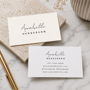 Neutrale Visitekaartjes Minimalistische Elegante