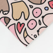 Neutrale vrouw borstpatroon fleece deken (Hoek)