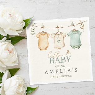 Neutrale Waterverf Baby Kleertjes Wassen Babyshowe Servet