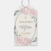  Neutrale Waterverf Bloemdoop Cadeaulabel (Achterkant)