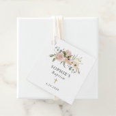 Neutrale Waterverf bloemen | doop Bedankjes Labels (In situ)