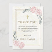 Neutrale Waterverf Bloemendoop Dankjewel Kaart (Voorkant)