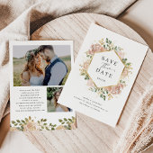Neutrale Waterverf Floral | Datum opslaan Save The Date