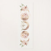 Neutrale Waterverf Floral Moon fase Mystisch Yogamat (Achterkant)