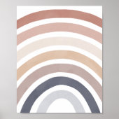 Neutrale Waterverf Rainbow Kinder Room Poster (Voorkant)