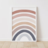 Neutrale Waterverf Rainbow Kinder Room Poster