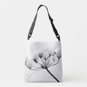Neutrale witte sneeuw kogels bloemen door ava crossbody tas