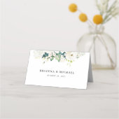 Neutrale Witte Waterverf Bloemen Huwelijk (Achterkant)