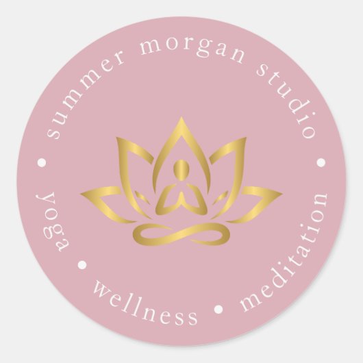 Neutrale Yoga Studio Logo Sticker (Voorkant)