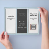 Neutrale Zakelijke Brochure Logo, QR Code Drie-Vou (Hand)