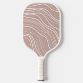 Neutrale Zandgolf Modern Gepersonaliseerd Pickleball Paddle (Achterkant)