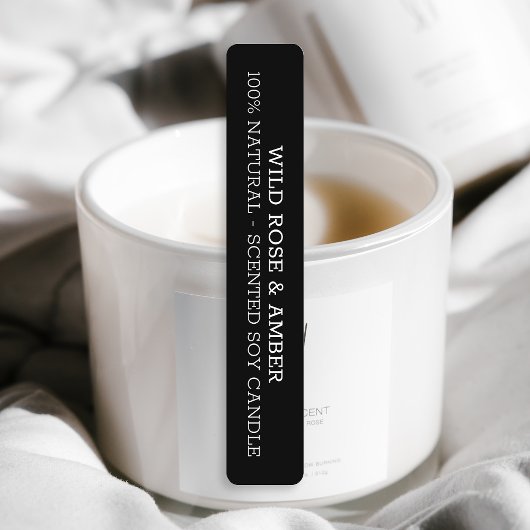 Neutrale zwarte kaars - tamper-proof zeelabels labels