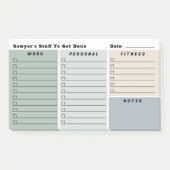 Neutrals Man dagelijkse planning checklists Post-it® Notes (Voorkant)