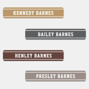 Neutrals Sporty terug naar schoolnaam Labels