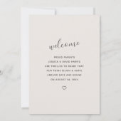 Neutrals van woestijn Twins 2-Sided Photo Birth Aankondiging (Achterkant)