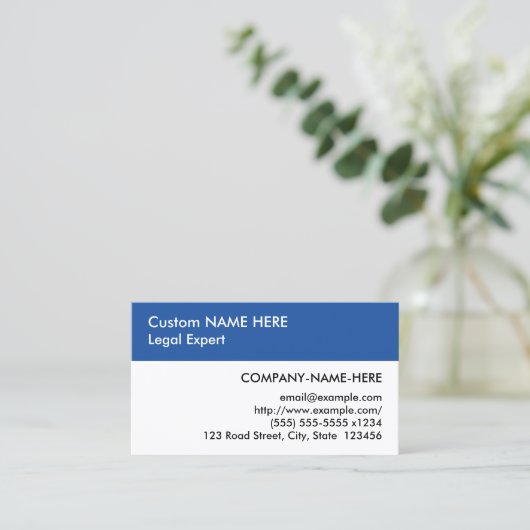 Neutre, Carte de visite de base (Debout devant)