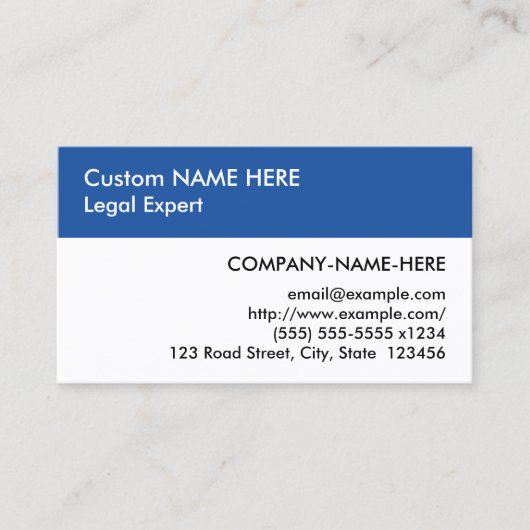 Neutre, Carte de visite de base (Devant)